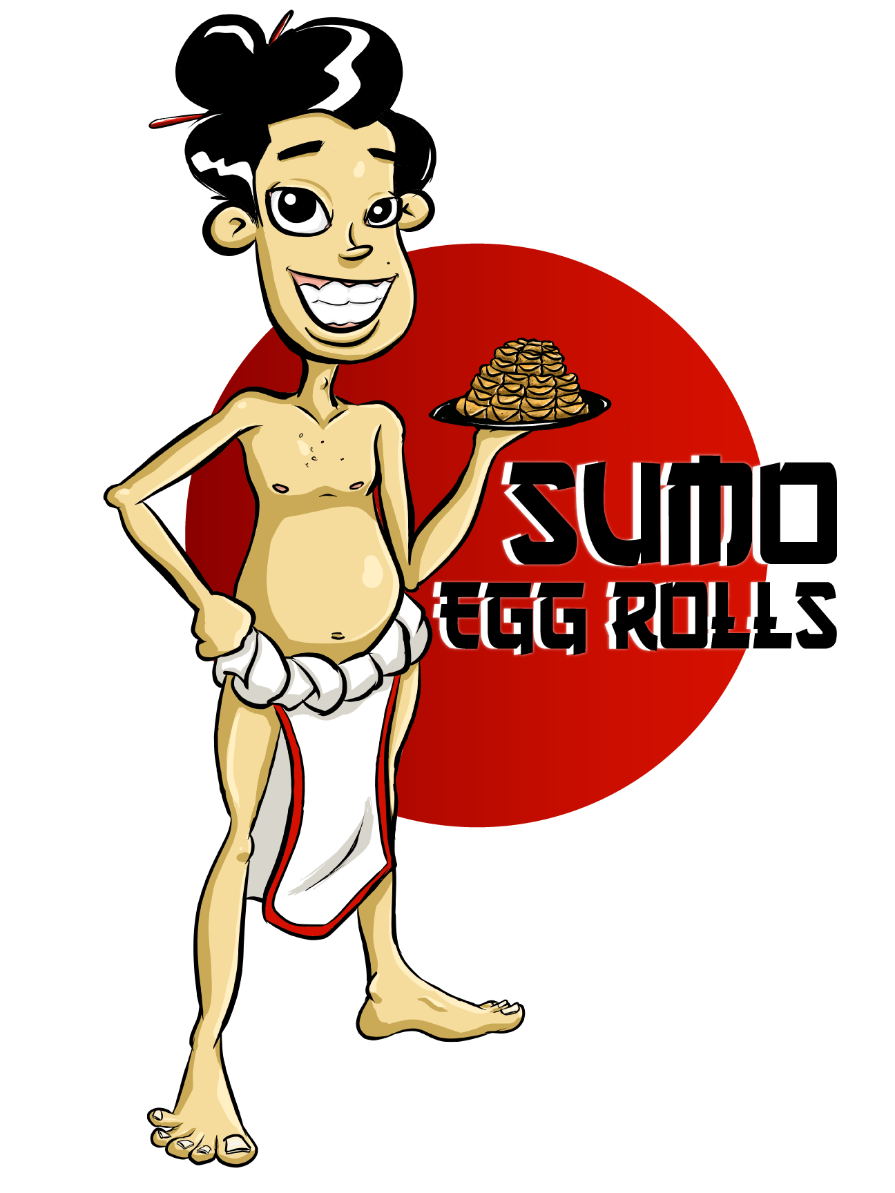 Sumo Egg Rolls mascot